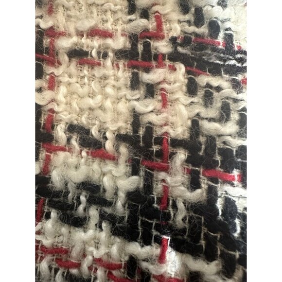 Talbots Tweed Wool Blend Blazer Jacket Red/Black/White Size 4 - Picture 4 of 16